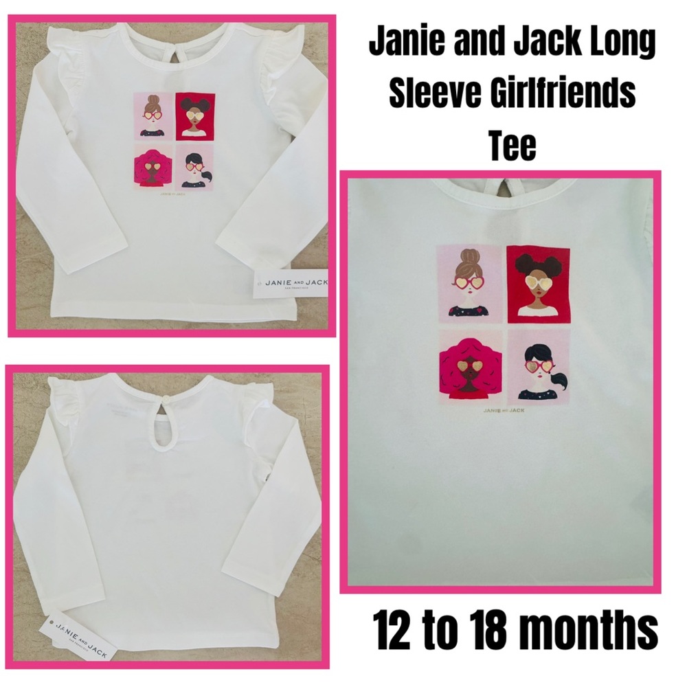 Janie and Jack Long Sleeve Girlfriends Tee